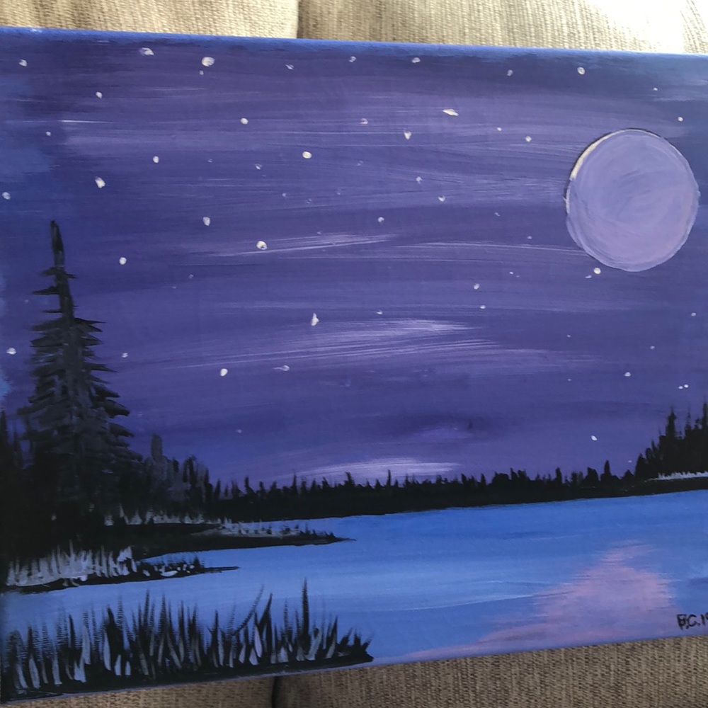 Canvas Watercolor Painting